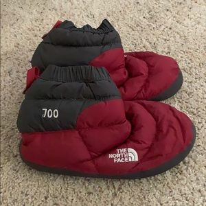 North Face down slippers